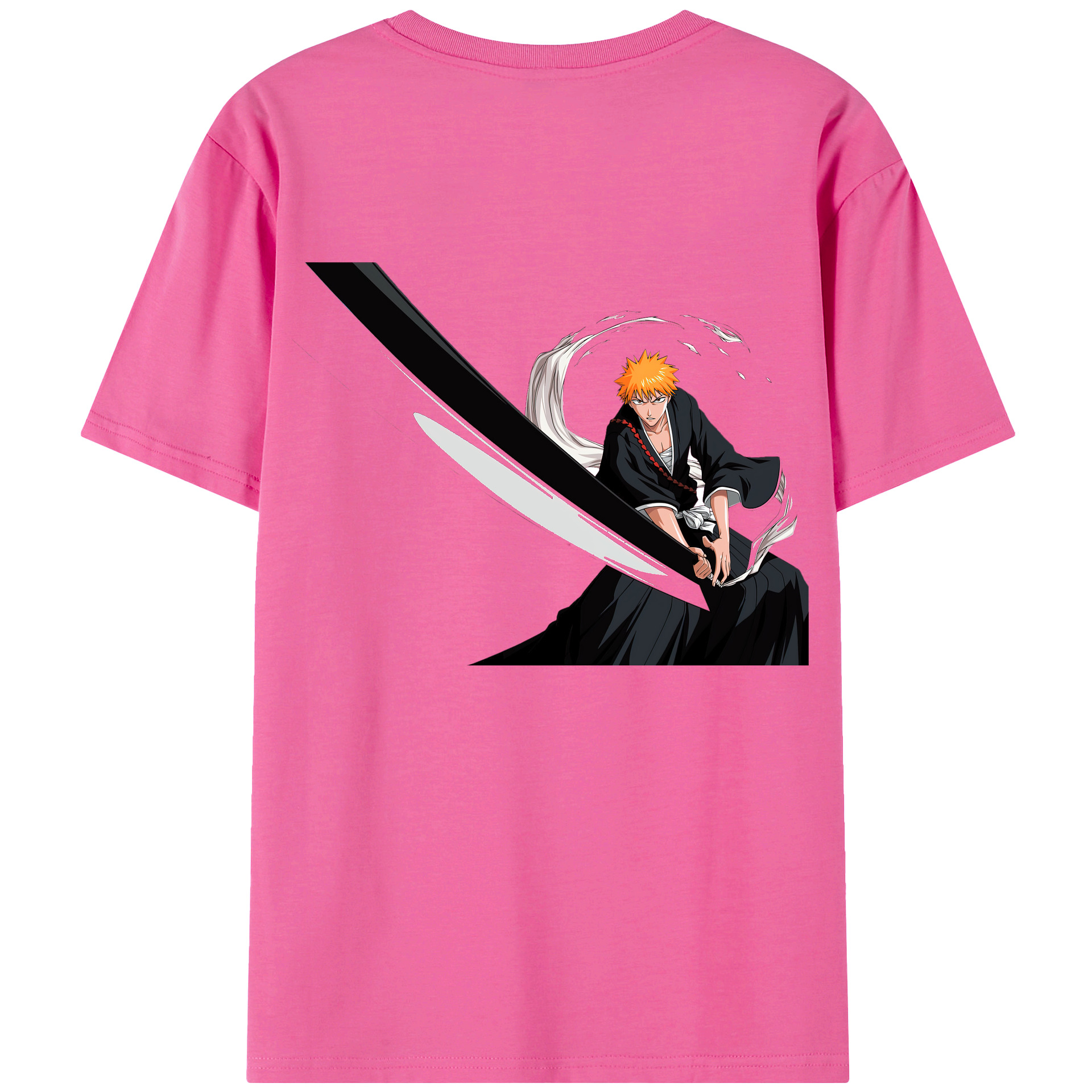 （画像用） ブリーチ 黒崎一護（くろさき いちご）BLEACH Kurosaki Ichigo レディース半袖Tシャツ(バックプリント)